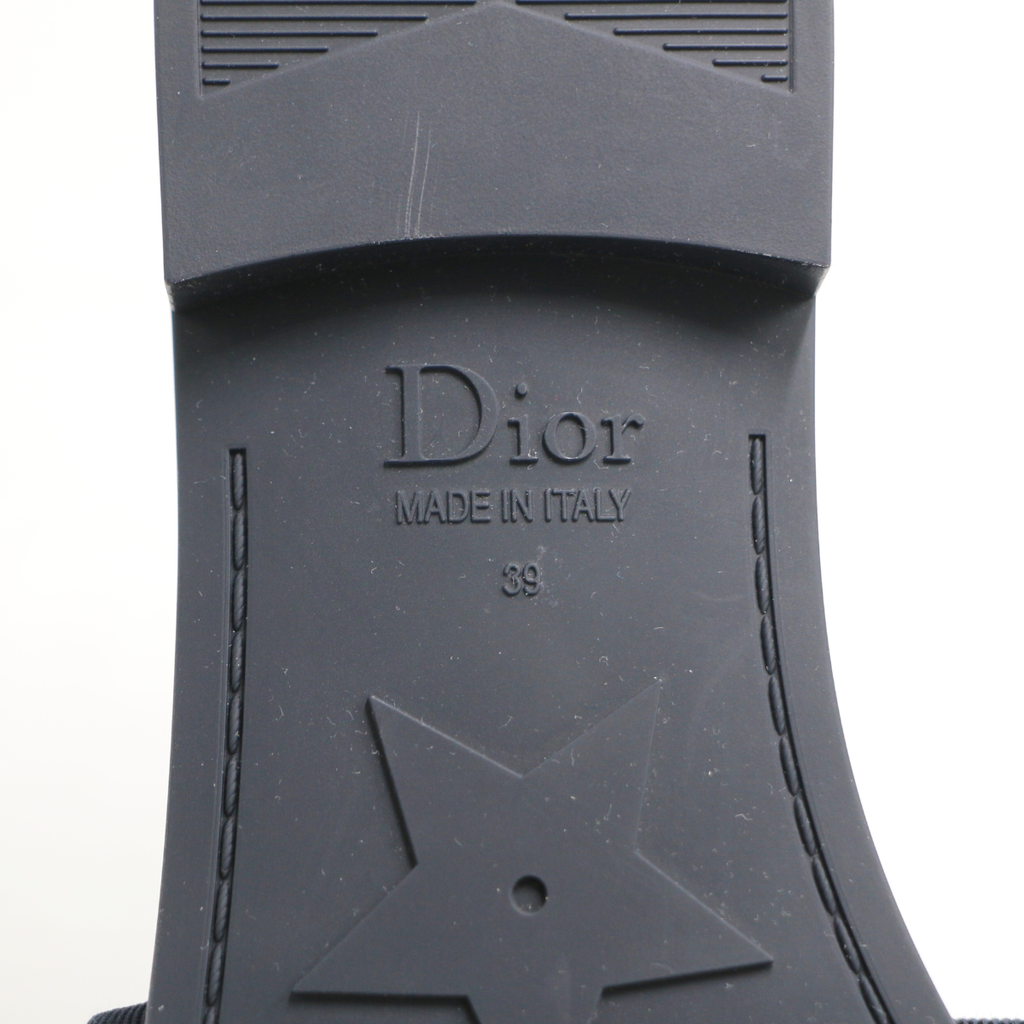 Christian Dior Rubber Macrocannage Dio(r)evolution Slides Blue Size 39