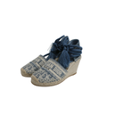 Christian Dior Granville Wedge Espadrille in Blue In Size 38