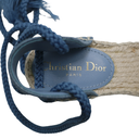 Christian Dior Granville Wedge Espadrille in Blue In Size 38