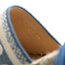 Christian Dior Granville Wedge Espadrille in Blue In Size 38