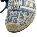 Christian Dior Granville Wedge Espadrille in Blue In Size 38