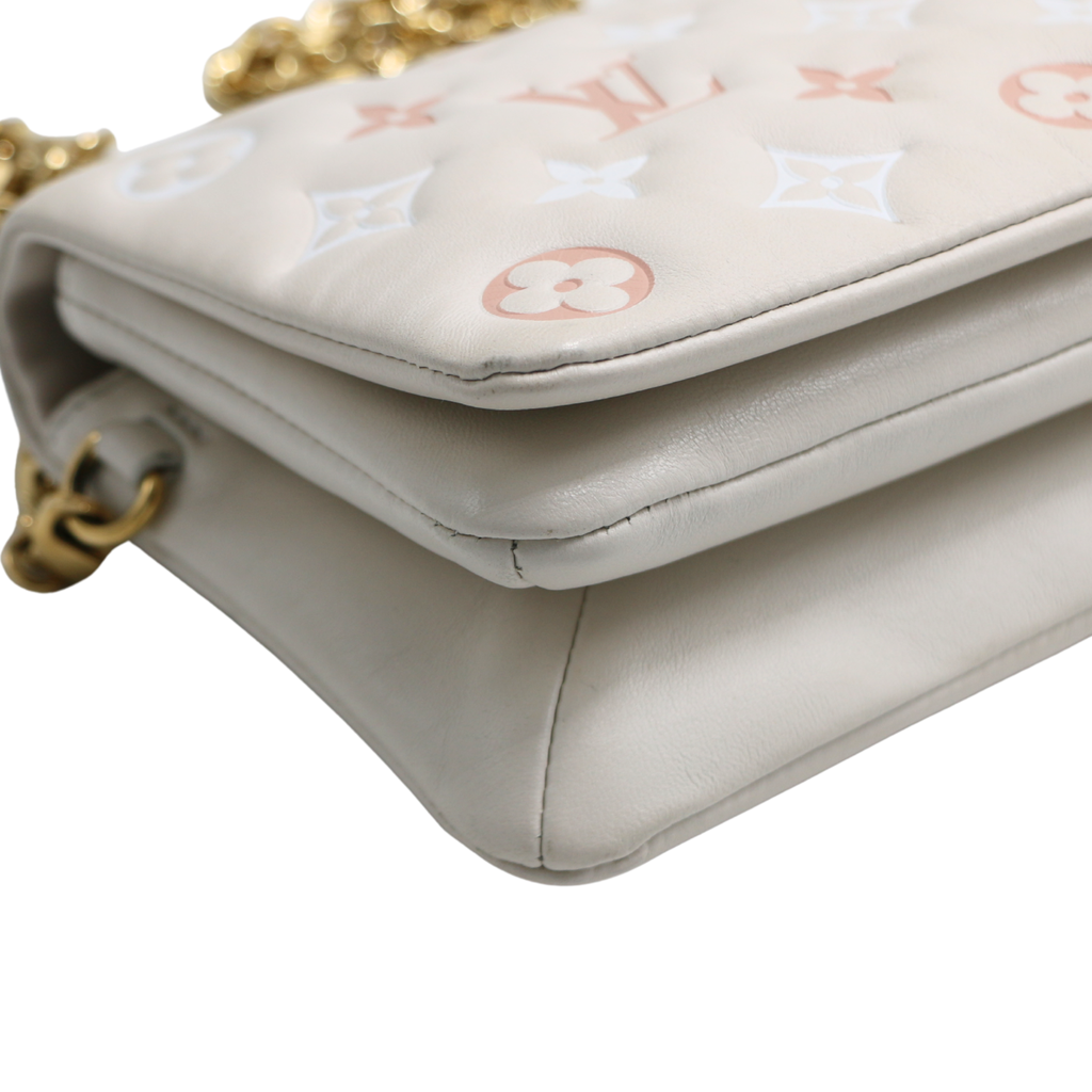 Louis Vuitton Lambskin Embossed Monogram Pochette Coussin