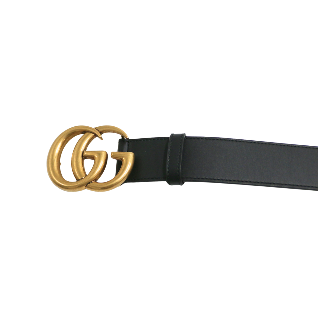 Gucci 2015 Re-Edition Wide Leather Belt 400593 Size 80 32