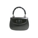 Gucci Bamboo 1947 Medium Bag in Black Leather 672206