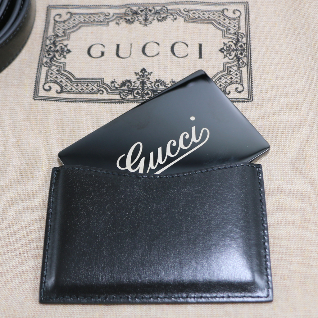 Gucci Bamboo 1947 Medium Bag in Black Leather 672206