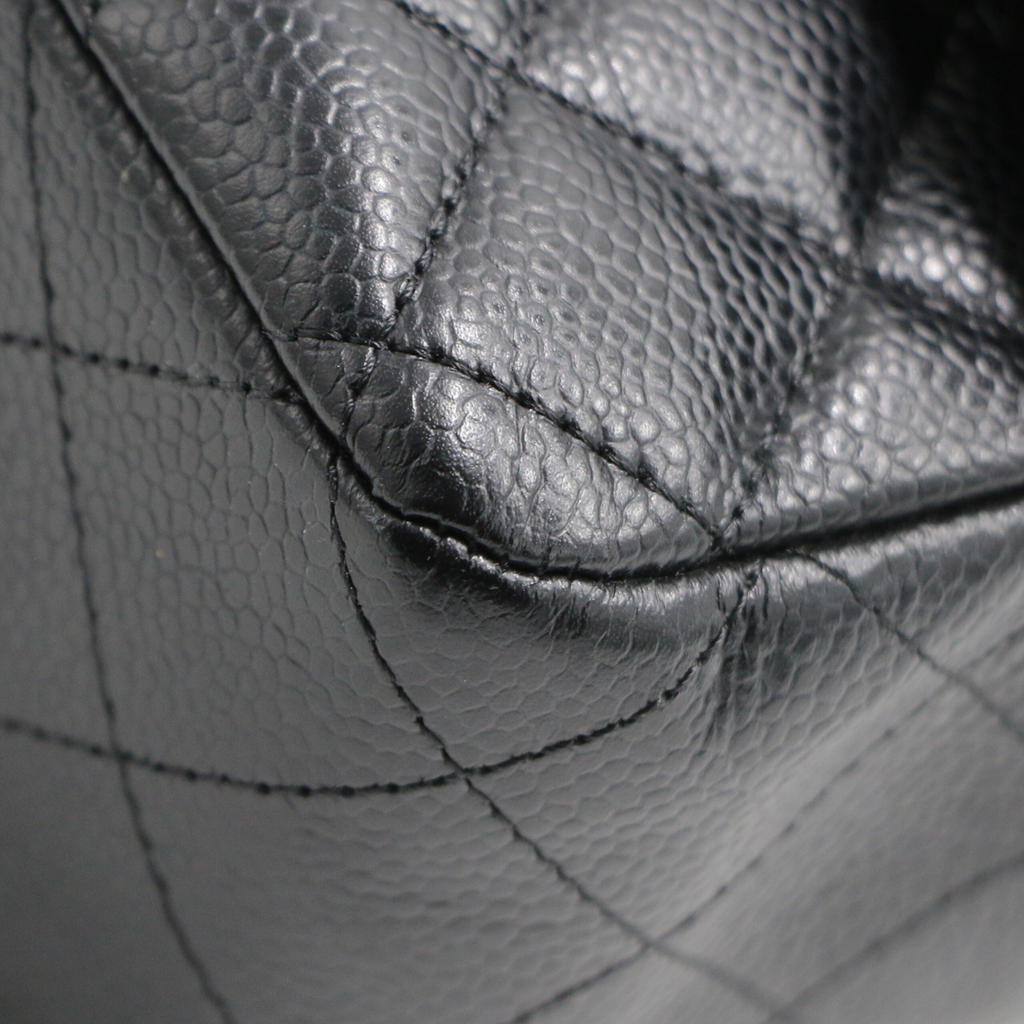 Chanel Classic Caviar Double Flap Medium Bag 