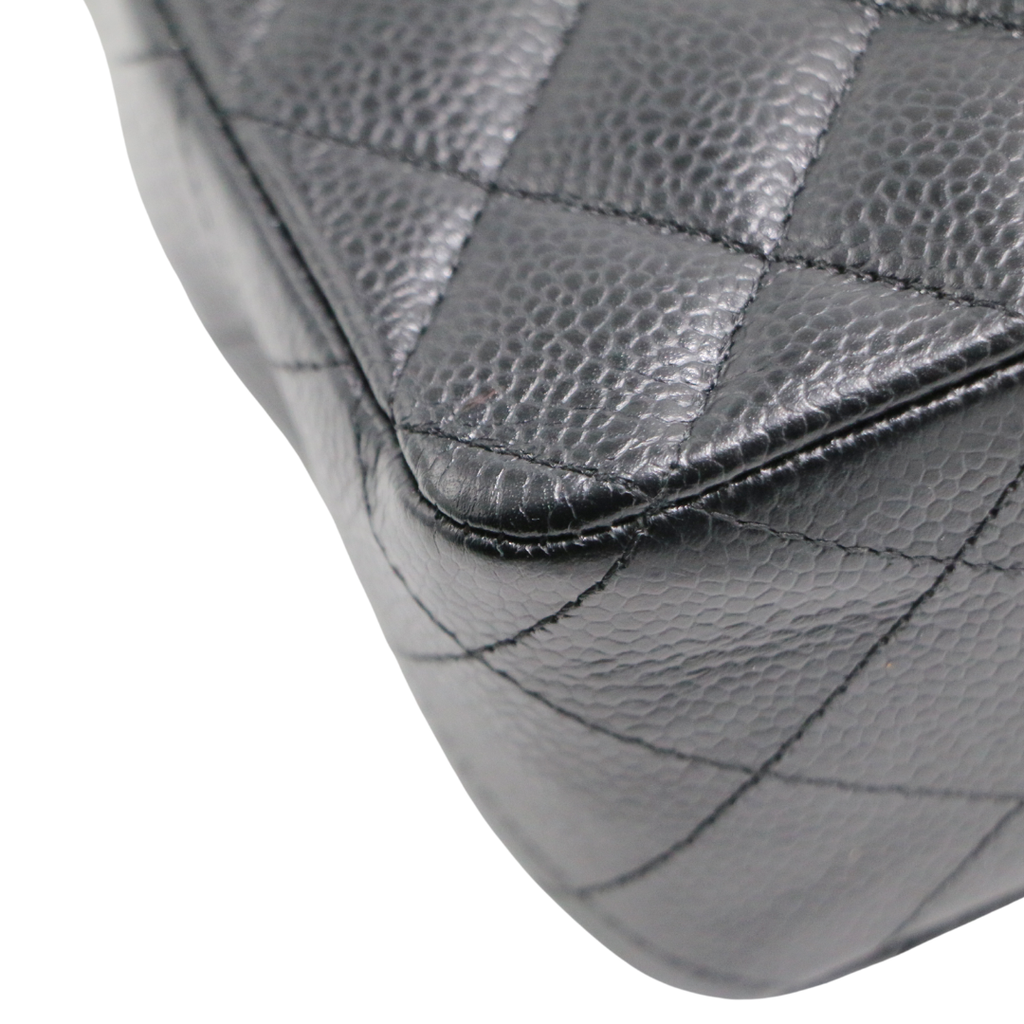 Chanel Classic Caviar Double Flap Medium Bag 