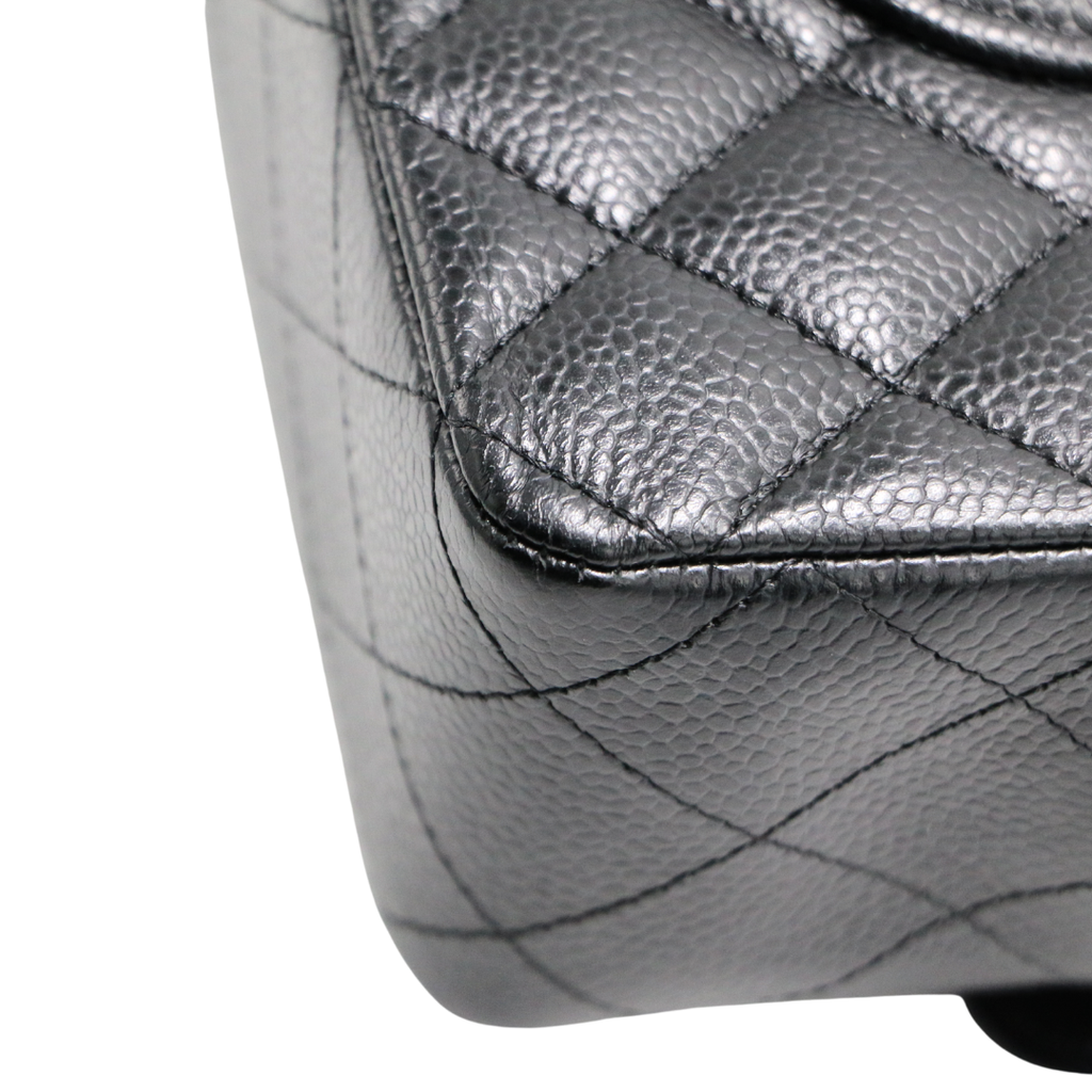 Chanel Classic Caviar Double Flap Medium Bag 