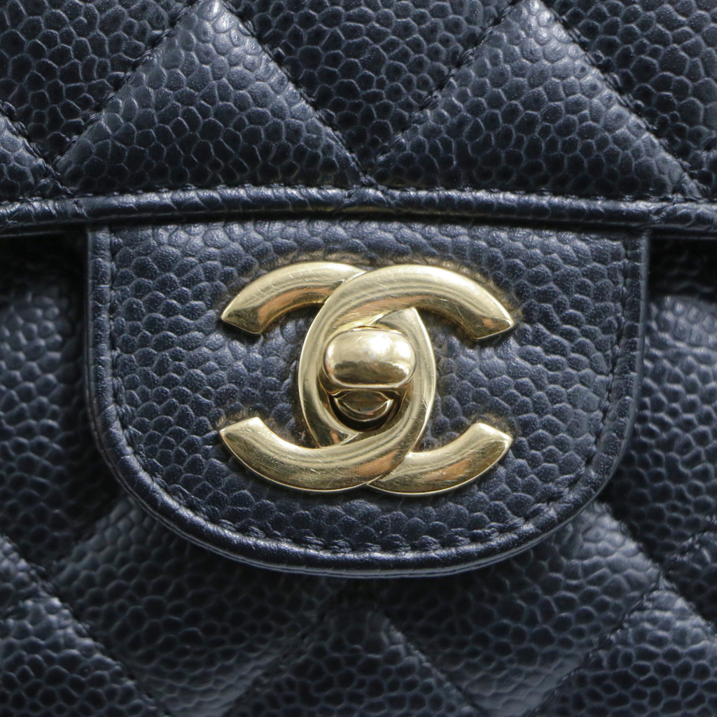 Chanel Classic Caviar Double Flap Medium Bag 