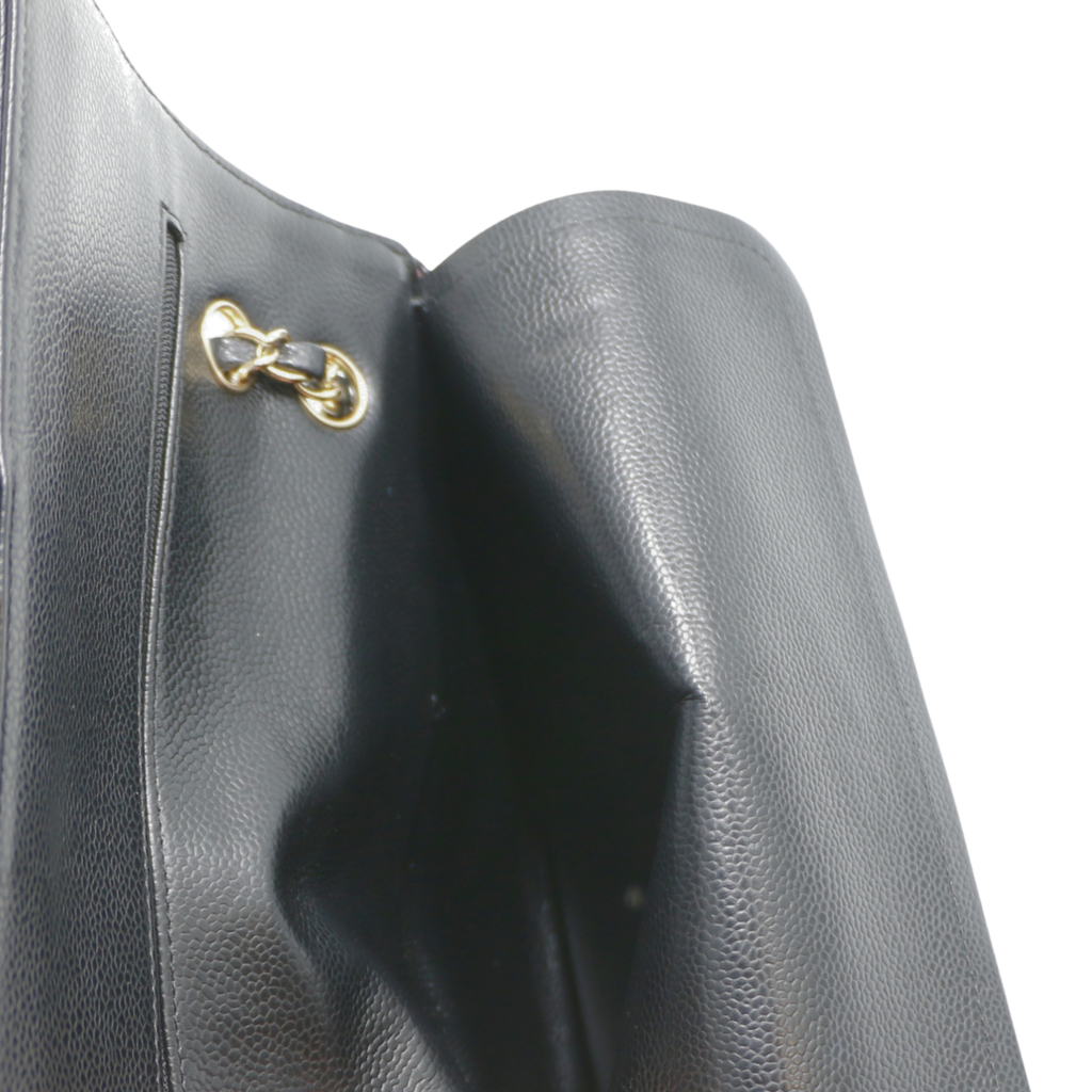 Chanel Classic Caviar Double Flap Medium Bag 