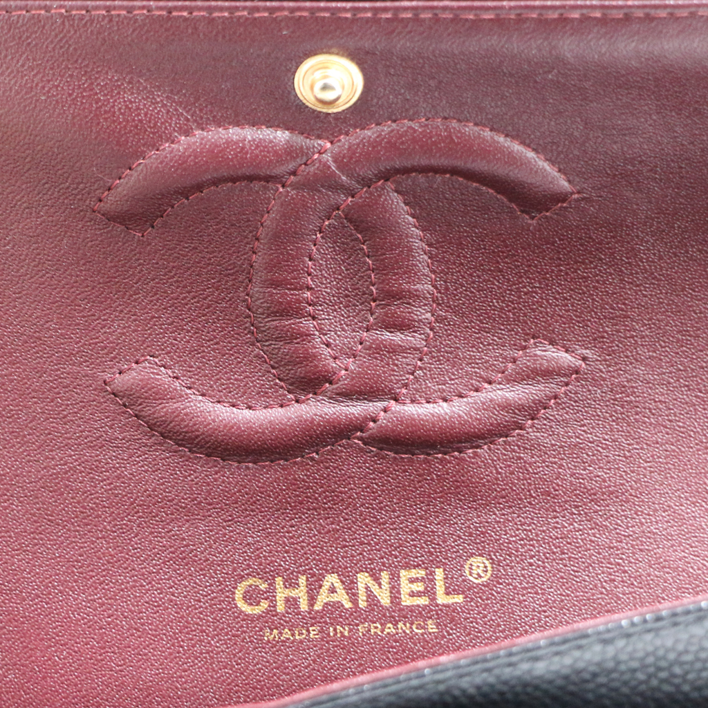 Chanel Classic Caviar Double Flap Medium Bag 