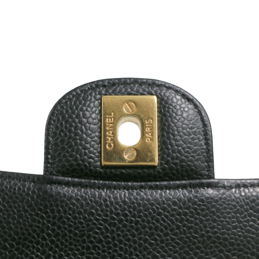 Chanel Classic Caviar Double Flap Medium Bag 