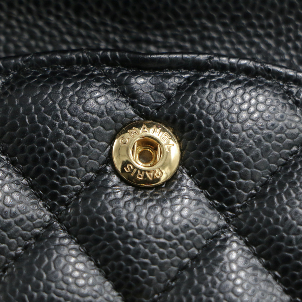 Chanel Classic Caviar Double Flap Medium Bag 