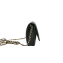 Chanel Black Quilted Caviar Leather Wallet On Chain