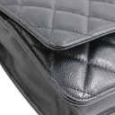 Chanel Black Quilted Caviar Leather Wallet On Chain