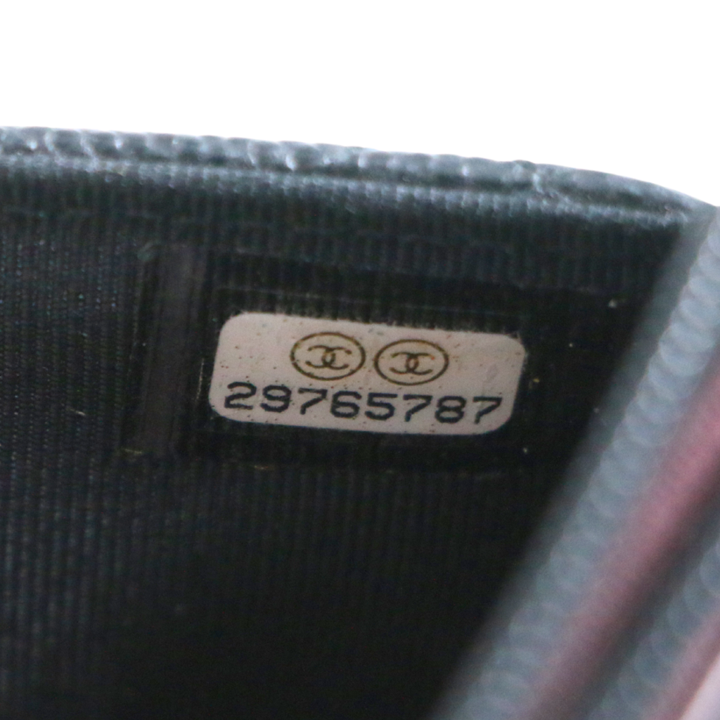 Chanel Black Quilted Caviar Leather Wallet On Chain