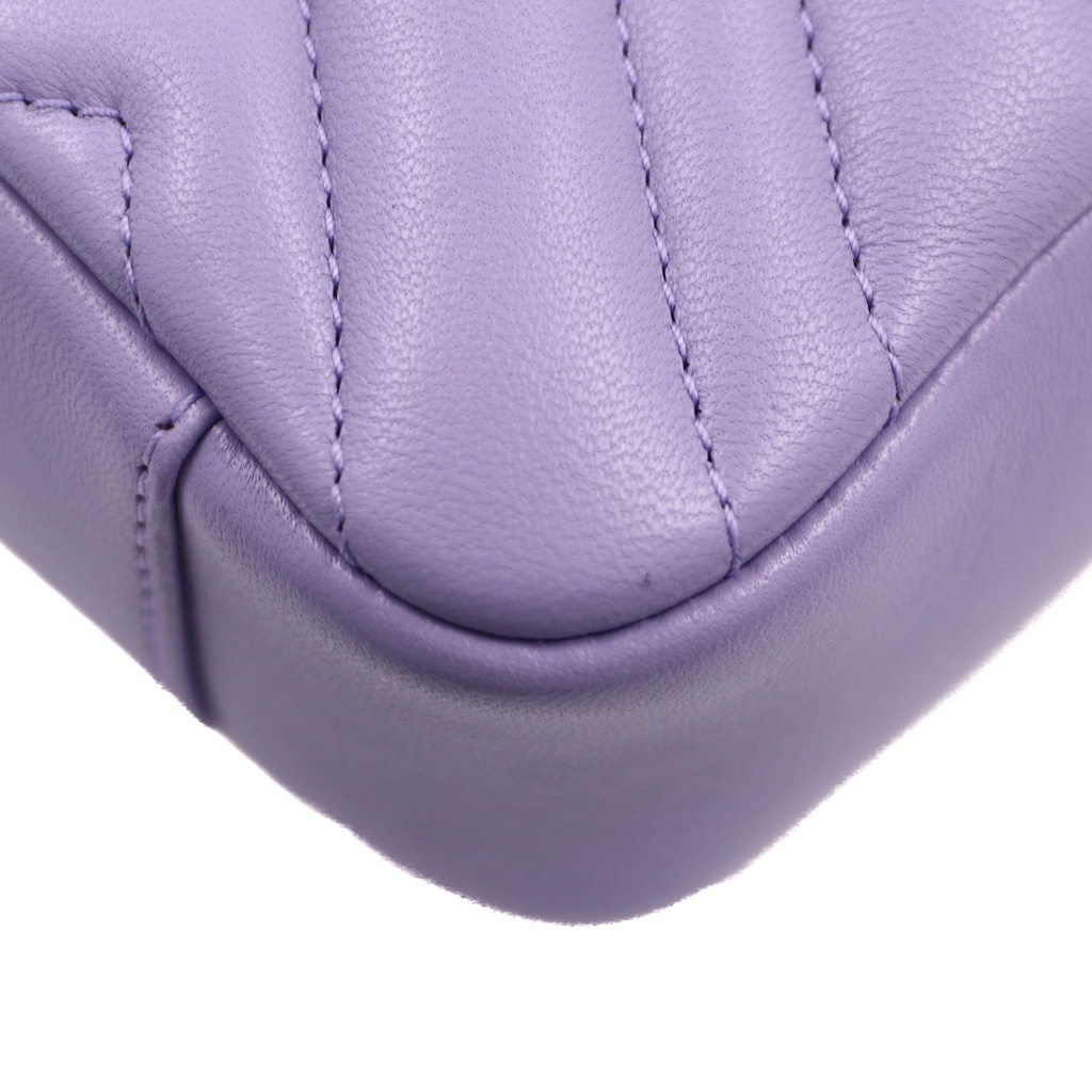 Gucci GG Marmont small shoulder bag in Light Purple Leather 837280