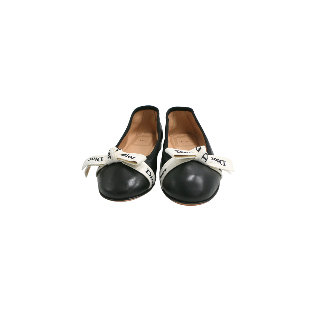 Christian Dior J'Adior Ballet Flats Black Size 38