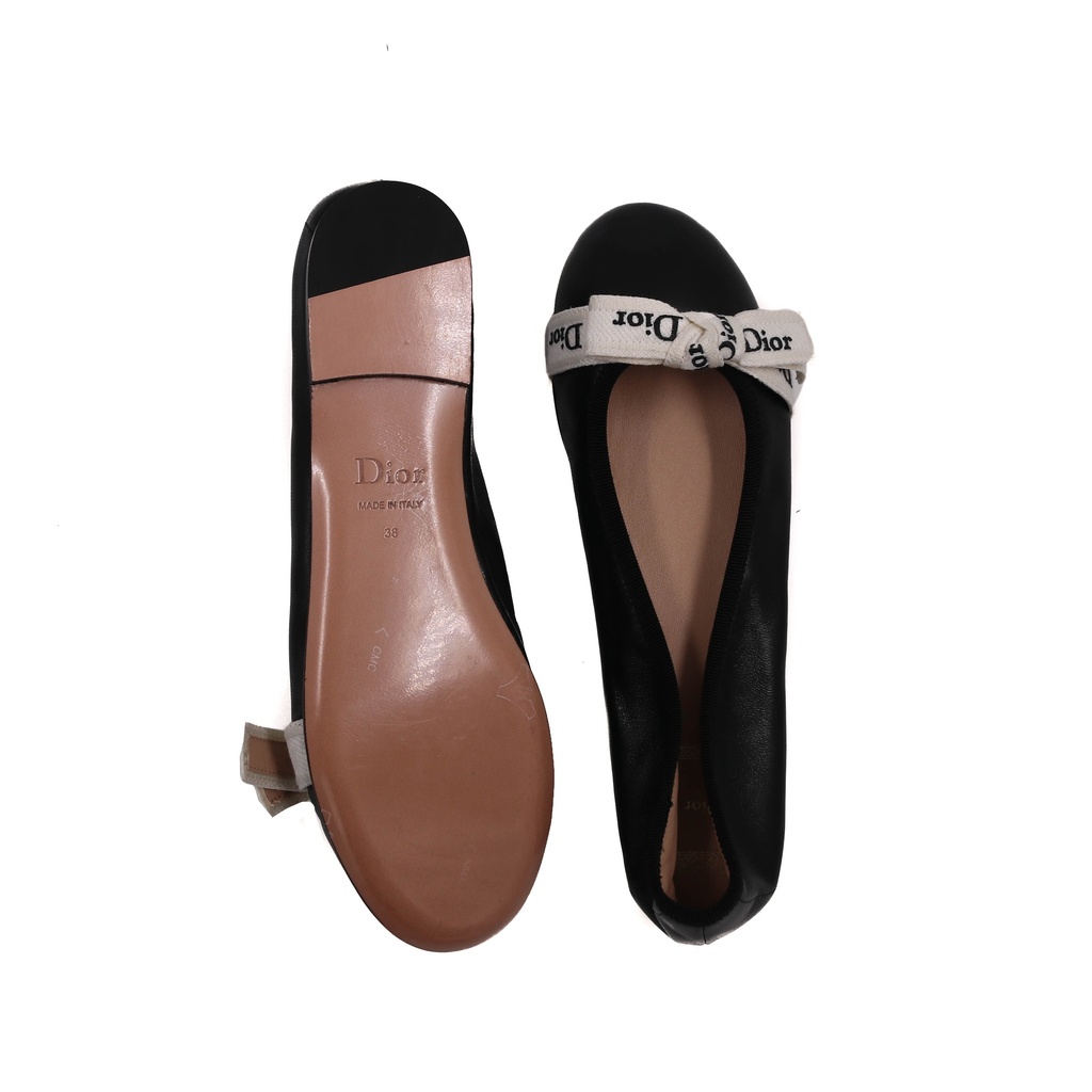 Christian Dior J'Adior Ballet Flats Black Size 38