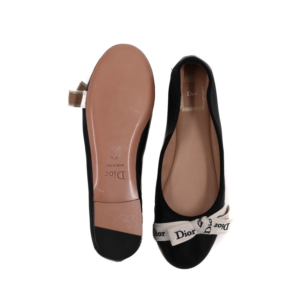Christian Dior J'Adior Ballet Flats Black Size 37 1/2