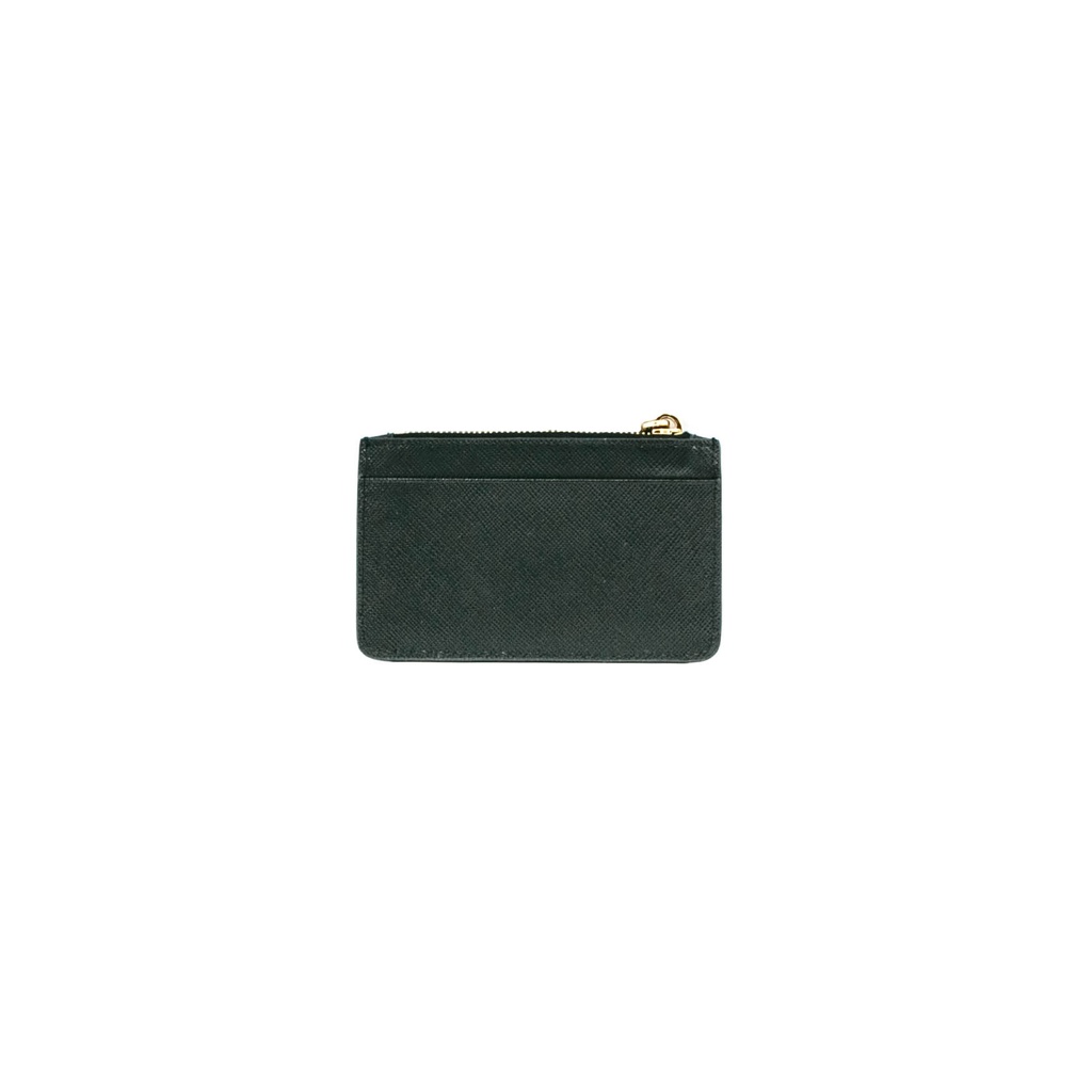 Prada Leather Triangle Cardholder Black