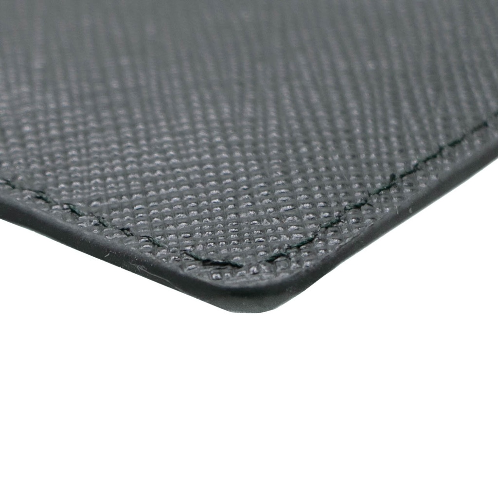 Prada Leather Triangle Cardholder Black