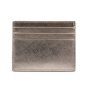Prada Leather Triangle Cardholder Silver