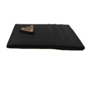 Prada Saffiano Triangle Logo Cardholder Black