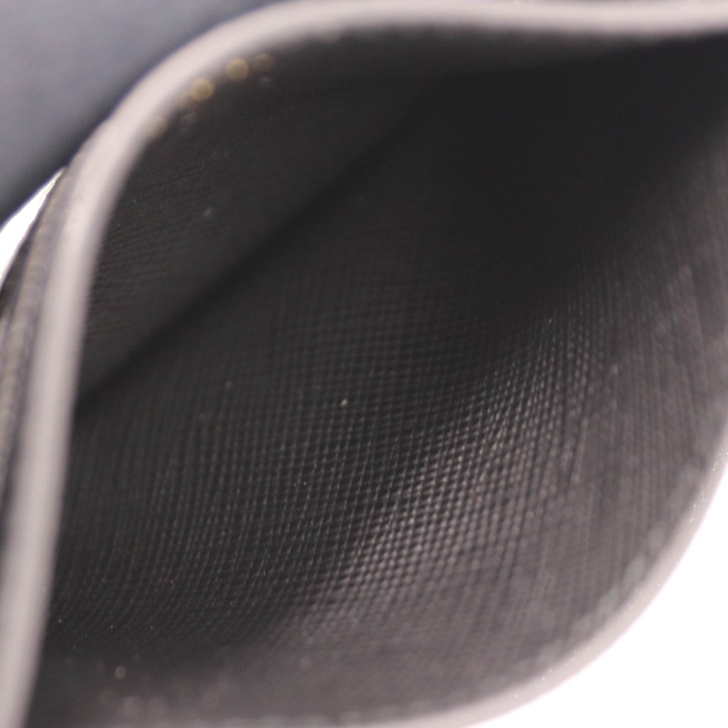 Prada Saffiano Triangle Logo Cardholder Black