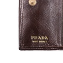 Prada Soft Leather Triangle Logo Wallet Brown