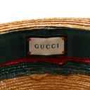 Gucci Small Woven Straw Bucket Beige 434760