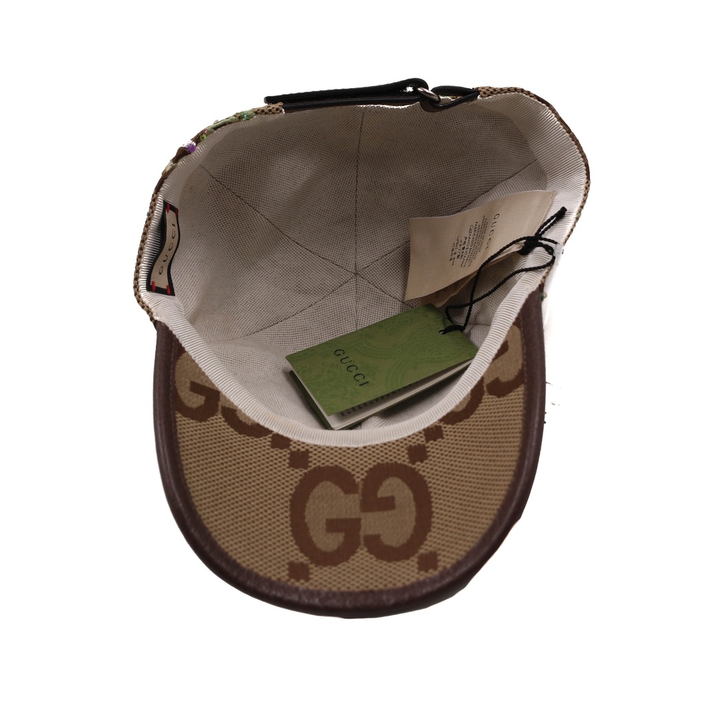 Gucci Jumbo GG Cap With Floral Embroidery 701845