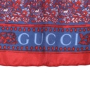 Gucci Pink GG Floral Knitted Scarf Red/Sky Blue Size 90x90 758978