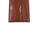 Saint Laurent Embossed Card Holder Wallet Brown
