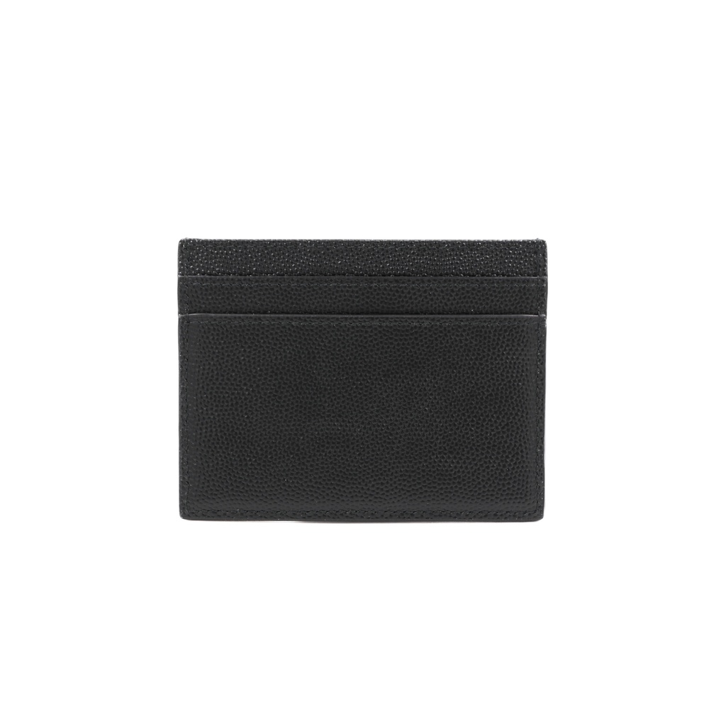 Saint Laurent Pebble-Grain Leather Cardholder Black