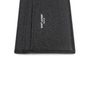 Saint Laurent Pebble-Grain Leather Cardholder Black