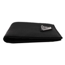 Prada Soft Leather Triangle Logo Cardholder Black