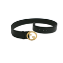 Gucci Black Wide Leather Belt 400593 Size 100 40