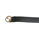 Gucci Black Wide Leather Belt 400593 Size 100 40