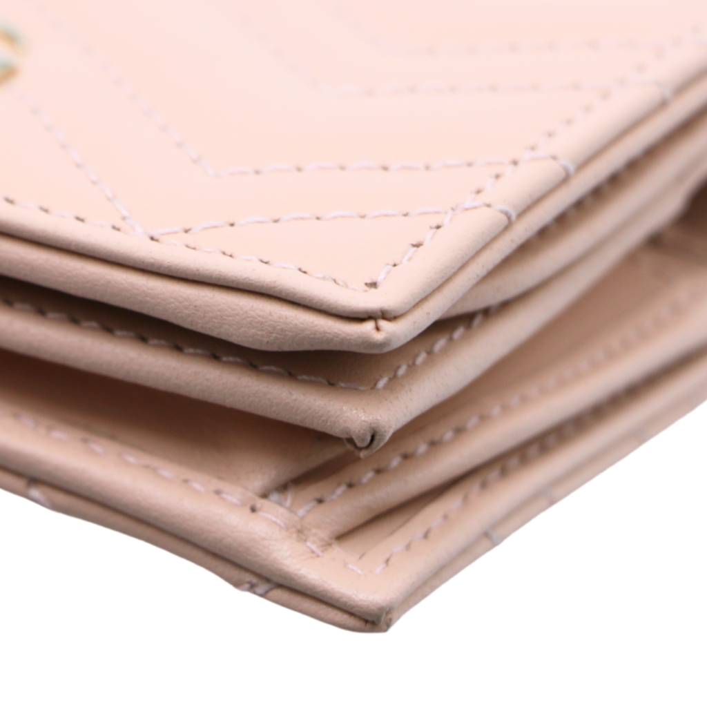 Gucci GG Marmont Card Case Wallet Light Pink 466492