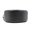 Chanel Shiny Goatskin Quilted Chanel 19 Round Clutch With Chain Black