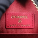 Chanel Shiny Goatskin Quilted Chanel 19 Round Clutch With Chain Black