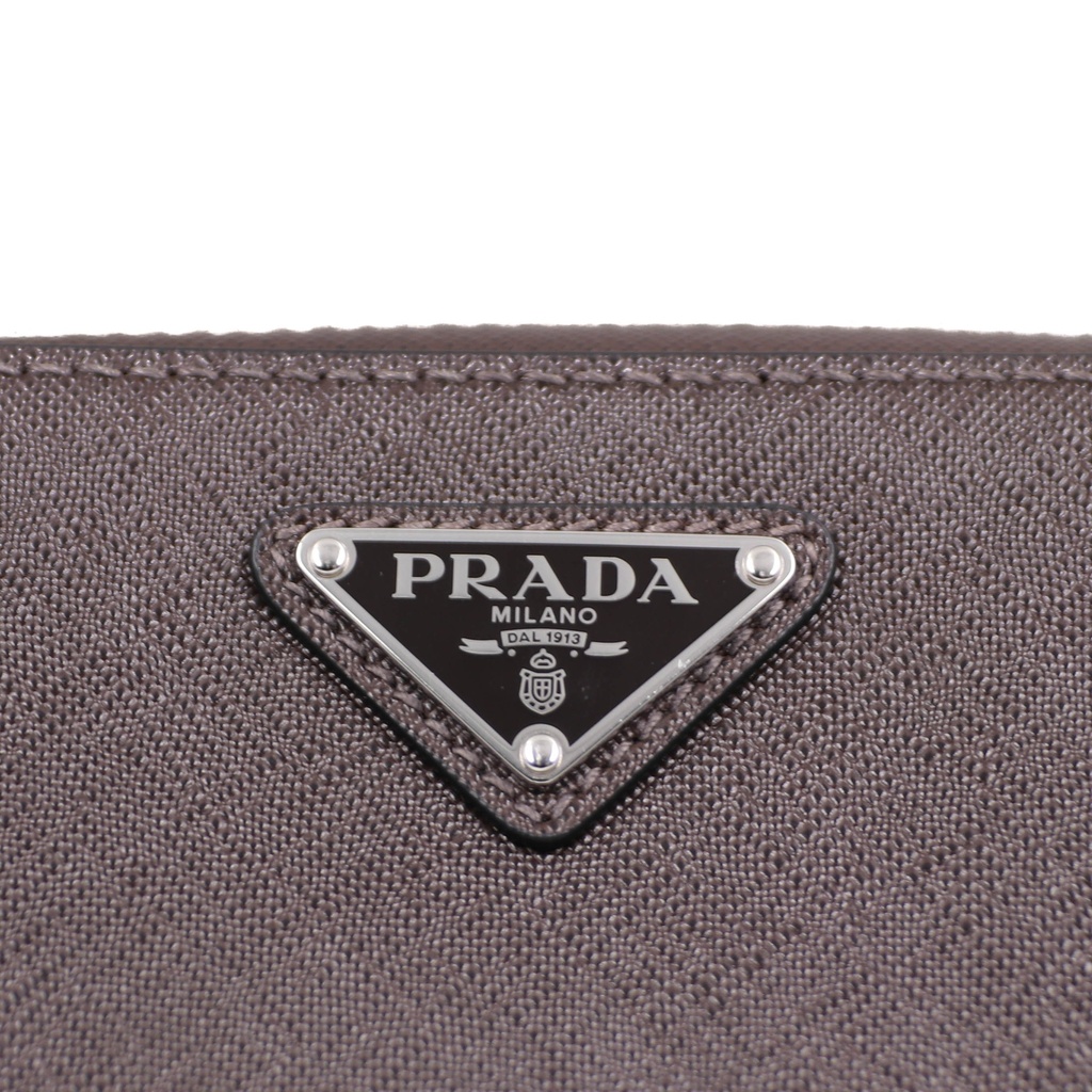 Prada Brown Saffiano Leather Pouch