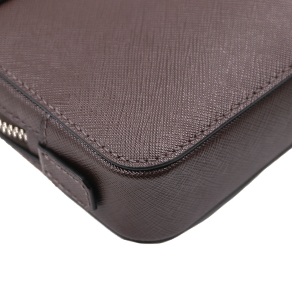 Prada Brown Saffiano Leather Pouch