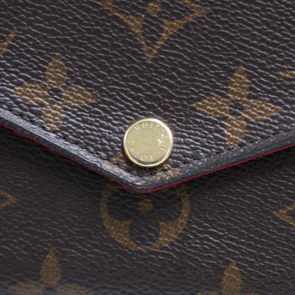 Louis Vuitton Monogram Pochette Felicie Chain Wallet Fuchsia