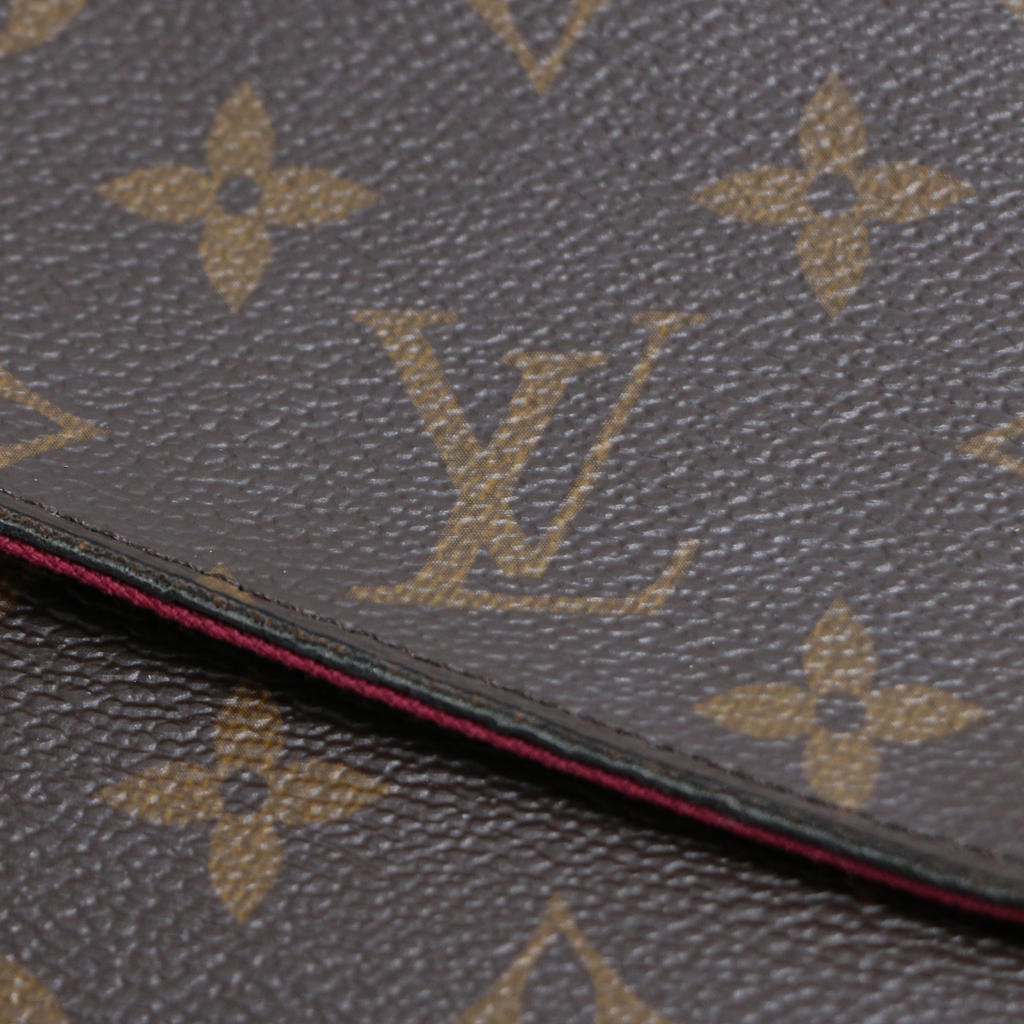 Louis Vuitton Monogram Pochette Felicie Chain Wallet Fuchsia