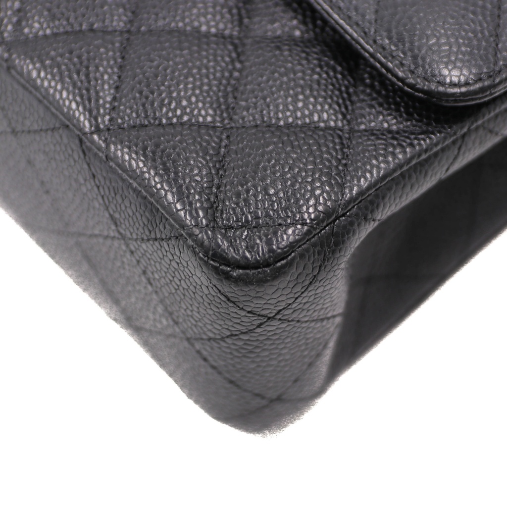 Chanel Classic Caviar Medium Double Flap Bag Black