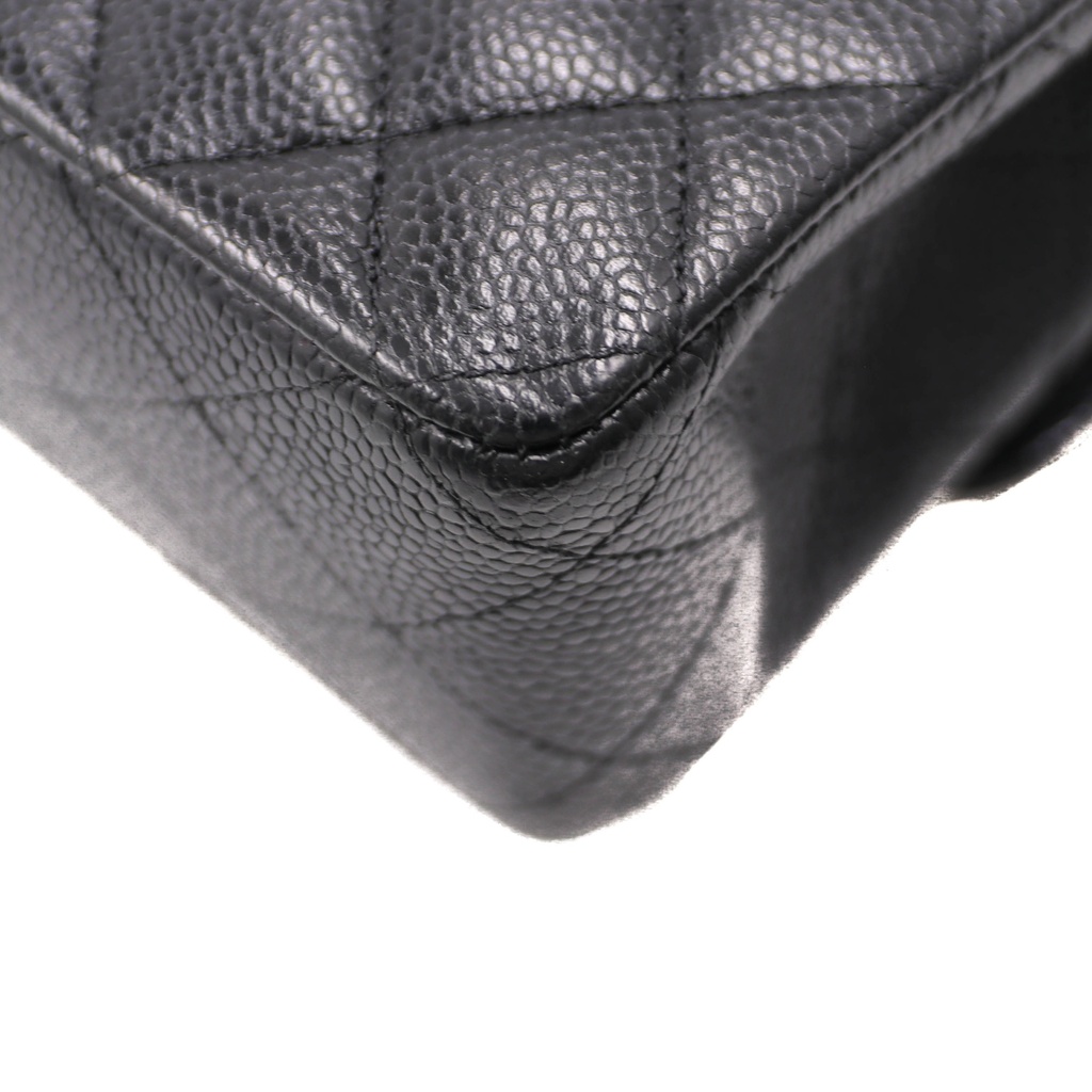 Chanel Classic Caviar Medium Double Flap Bag Black