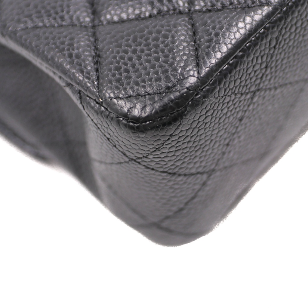 Chanel Classic Caviar Medium Double Flap Bag Black