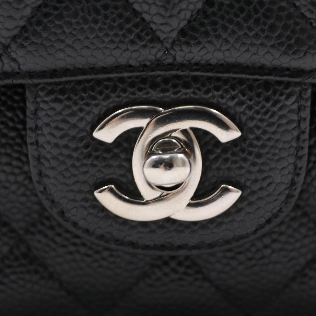 Chanel Classic Caviar Medium Double Flap Bag Black